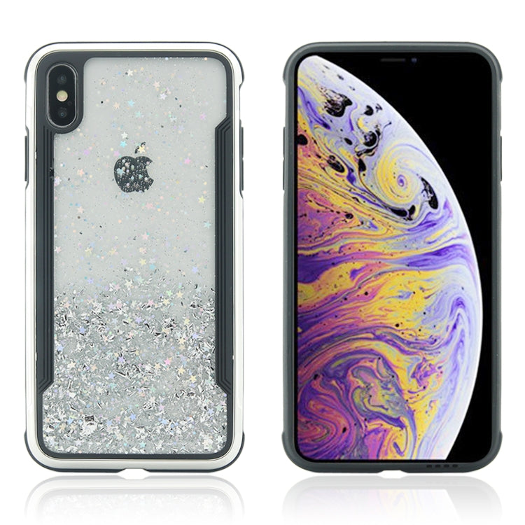 For iPhone XS Max Carbon Gold Glitter Powder Case