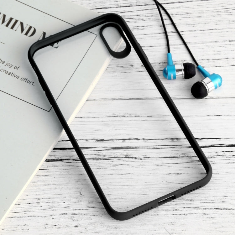 For iPhone XS Max Shockproof Pure Color Border Acrylic + TPU Protective Case