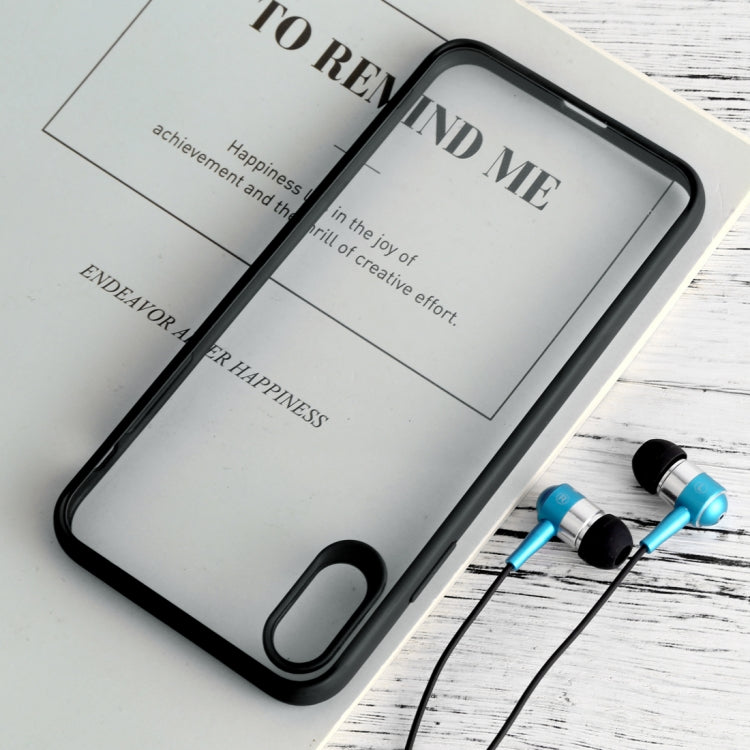 For iPhone XS Max Shockproof Pure Color Border Acrylic + TPU Protective Case