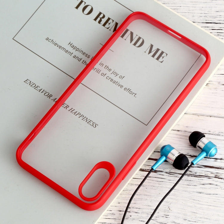 For iPhone XS Max Shockproof Pure Color Border Acrylic + TPU Protective Case