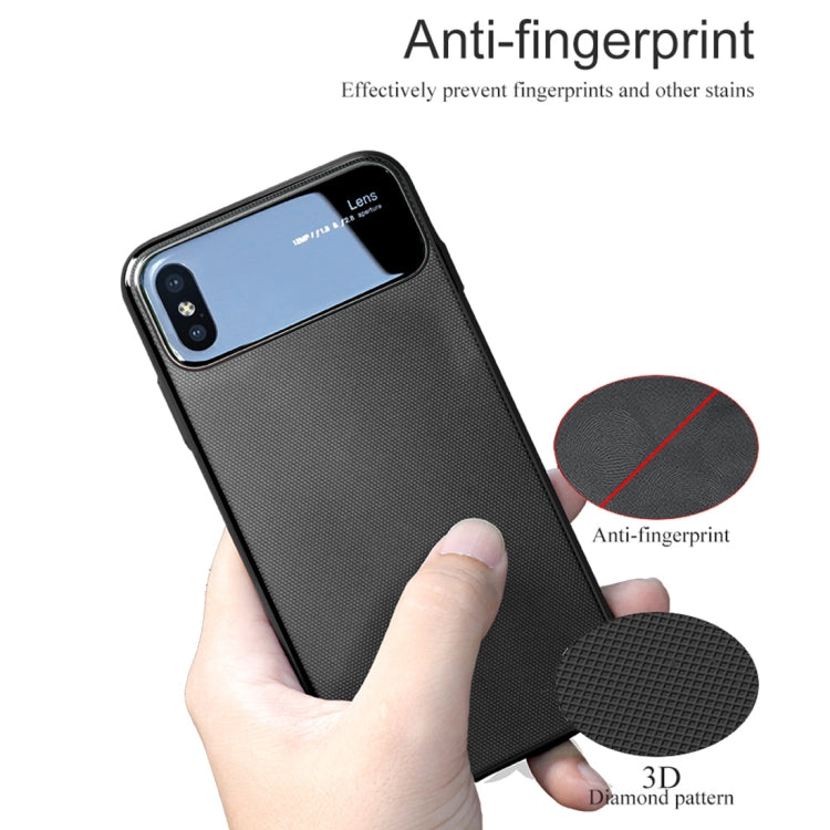 For iPhone XS Max Lenuo LeJazz Series TPU + Glass Case(Black)