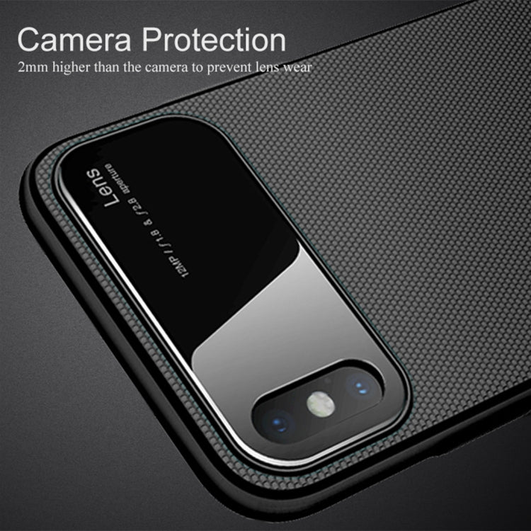 For iPhone XS Max Lenuo LeJazz Series TPU + Glass Case(Black)
