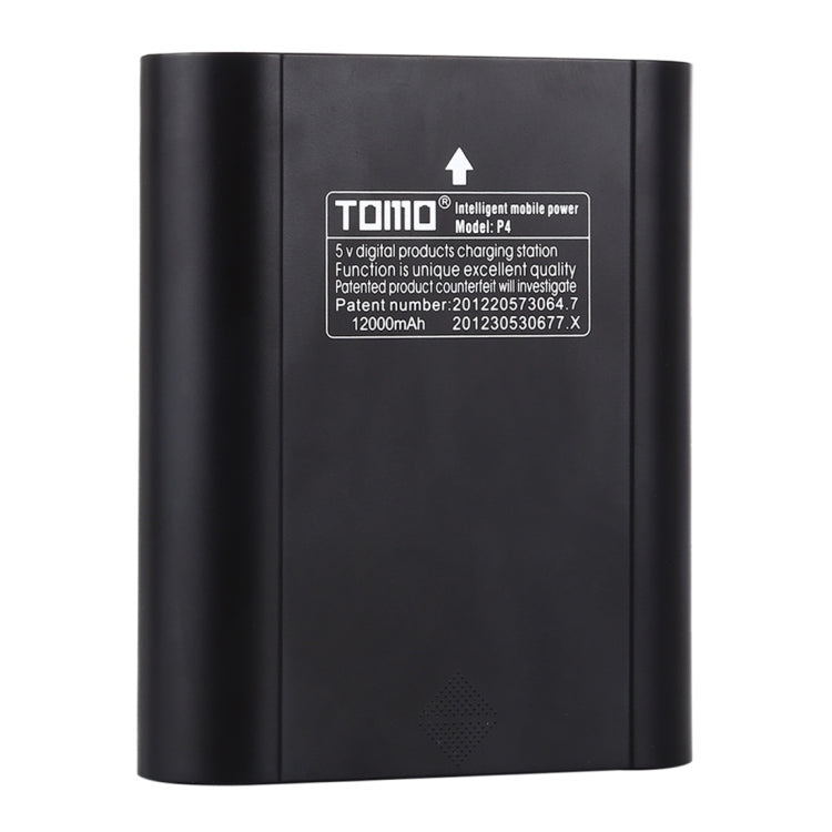 TOMO P4 USB Smart 4 Battery Charger with  Indicator Light for 18650 Li-ion Battery (Black)