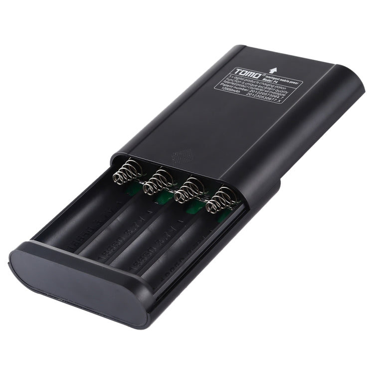 TOMO P4 USB Smart 4 Battery Charger with  Indicator Light for 18650 Li-ion Battery (Black)