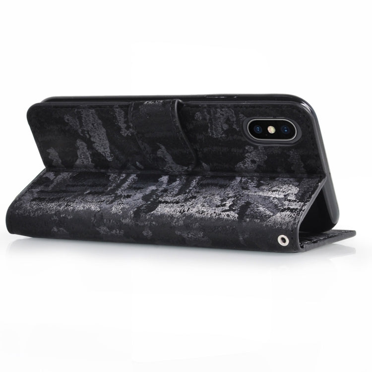 For iPhone XS Max Horizontal Flip 3D Gradient Color PU + TPU Leather Case with Holder & Card Slots & Photo frame