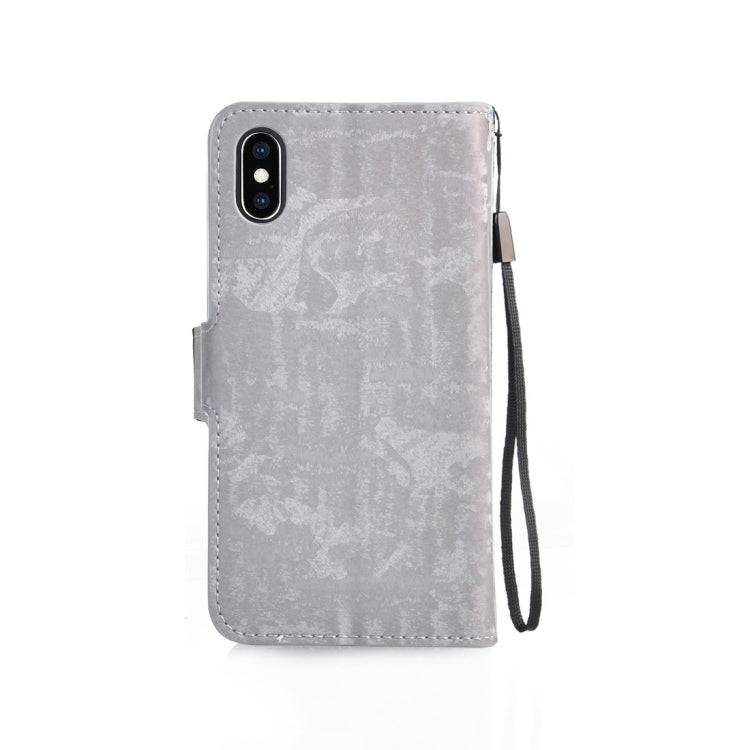 For iPhone XS Max Horizontal Flip 3D Gradient Color PU + TPU Leather Case with Holder & Card Slots & Photo frame