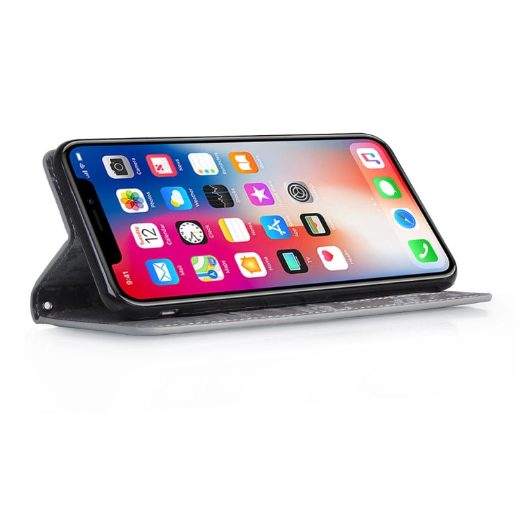 For iPhone XS Max Horizontal Flip 3D Gradient Color PU + TPU Leather Case with Holder & Card Slots & Photo frame