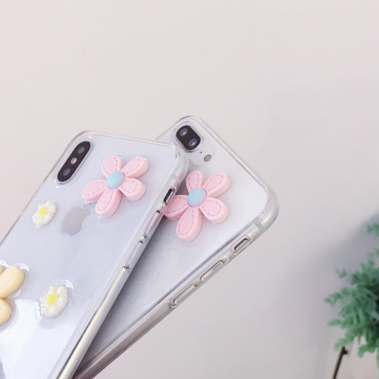 For iPhone XS Max Shockproof Epoxy Daisy Pattern Soft TPU Case