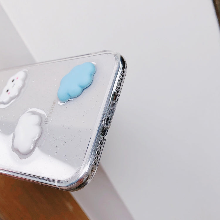 For iPhone XS Max Shockproof Epoxy Cloud Pattern Soft TPU Case