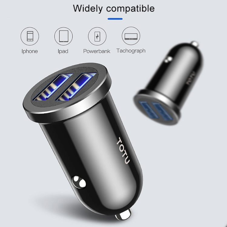 TOTUDESIGN DCCD-017 DV 5V - 2.4A PC Smart Dual USB Car Charger Second Generation