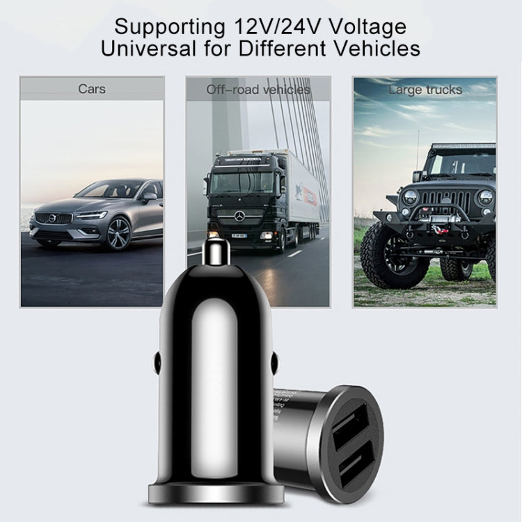 TOTUDESIGN DCCD-017 DV 5V - 2.4A PC Smart Dual USB Car Charger Second Generation