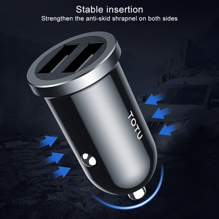 TOTUDESIGN DCCD-017 DV 5V - 2.4A PC Smart Dual USB Car Charger Second Generation