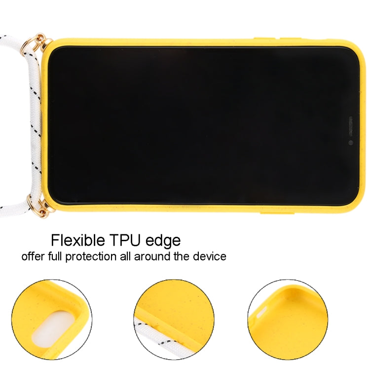For iPhone XS Max TPU Anti-Fall Mobile Phone Case With Lanyard