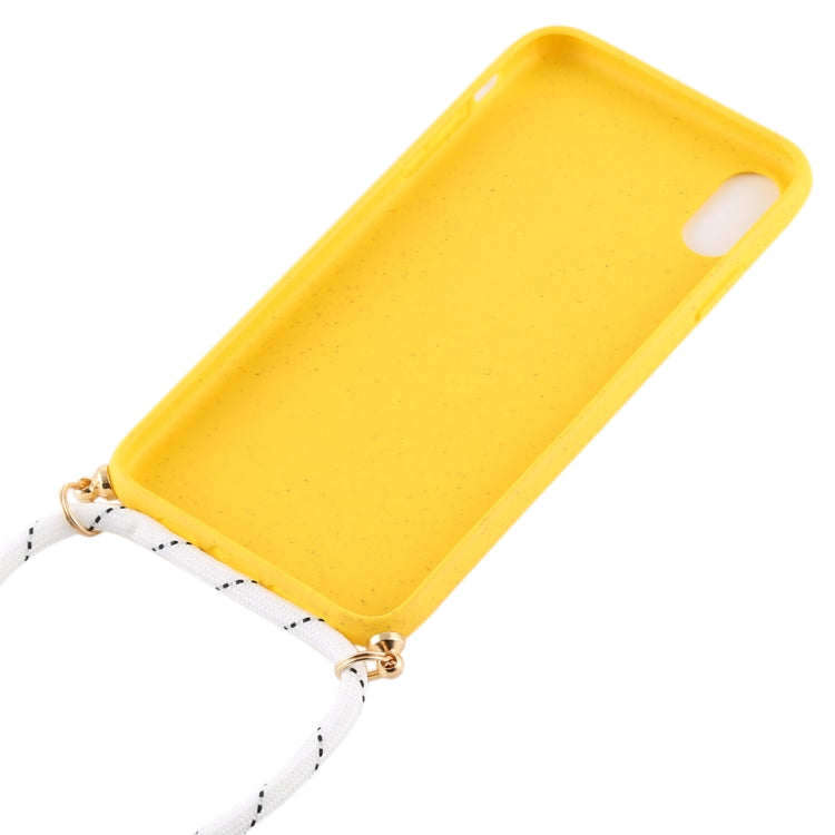 For iPhone XS Max TPU Anti-Fall Mobile Phone Case With Lanyard