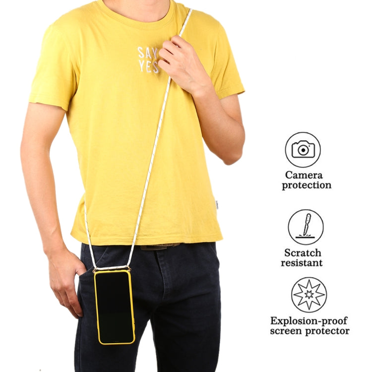 For iPhone XS Max TPU Anti-Fall Mobile Phone Case With Lanyard