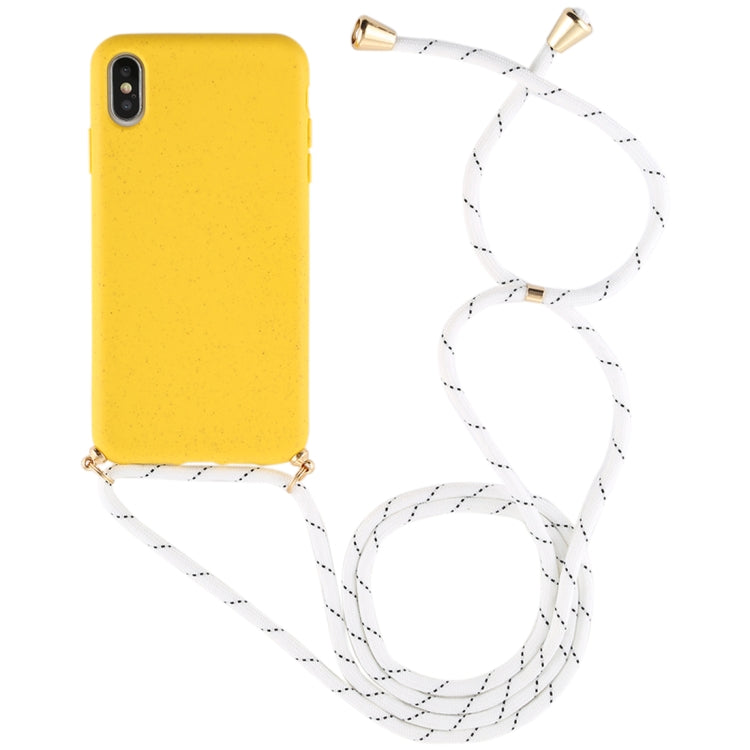 For iPhone XS Max TPU Anti-Fall Mobile Phone Case With Lanyard
