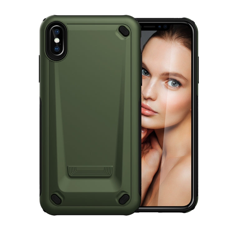 For iPhone XS Max Ultra-thin TPU+PC Mechanic Shockproof Protective Case