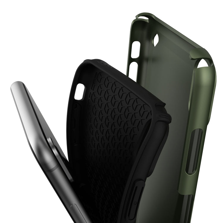 For iPhone XS Max Ultra-thin TPU+PC Mechanic Shockproof Protective Case