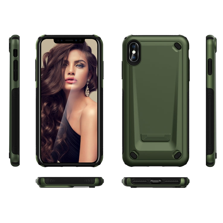 For iPhone XS Max Ultra-thin TPU+PC Mechanic Shockproof Protective Case