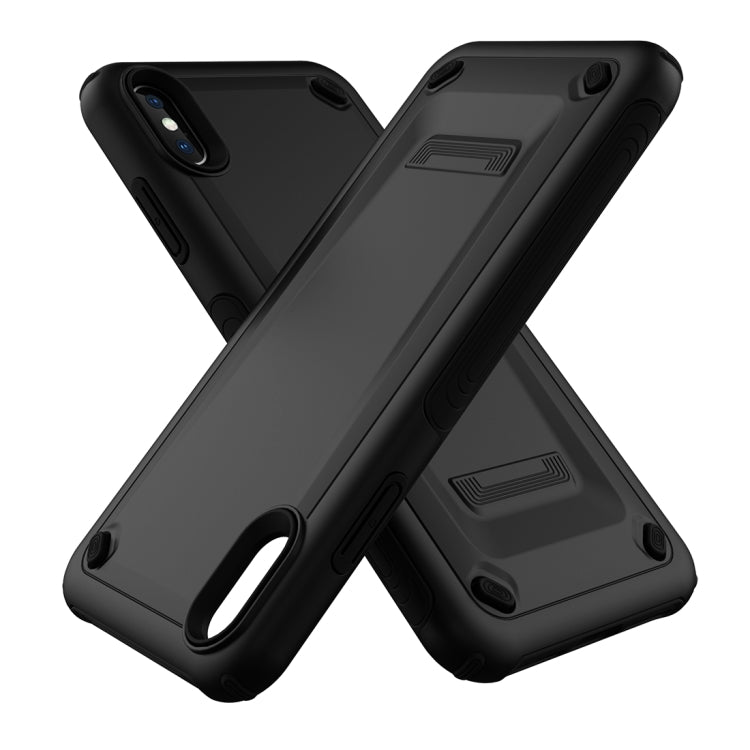 For iPhone XS Max Ultra-thin TPU+PC Mechanic Shockproof Protective Case