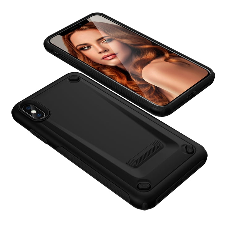 For iPhone XS Max Ultra-thin TPU+PC Mechanic Shockproof Protective Case