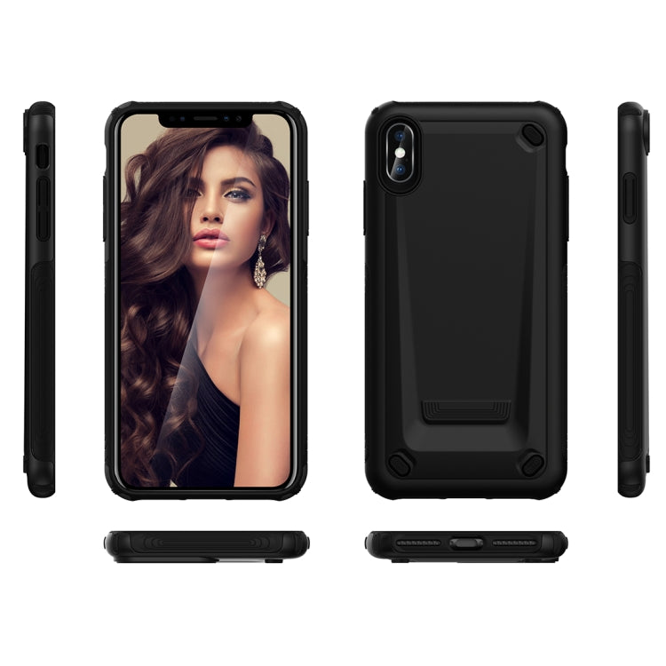 For iPhone XS Max Ultra-thin TPU+PC Mechanic Shockproof Protective Case