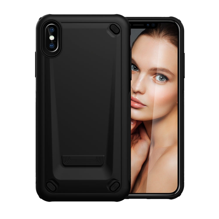 For iPhone XS Max Ultra-thin TPU+PC Mechanic Shockproof Protective Case