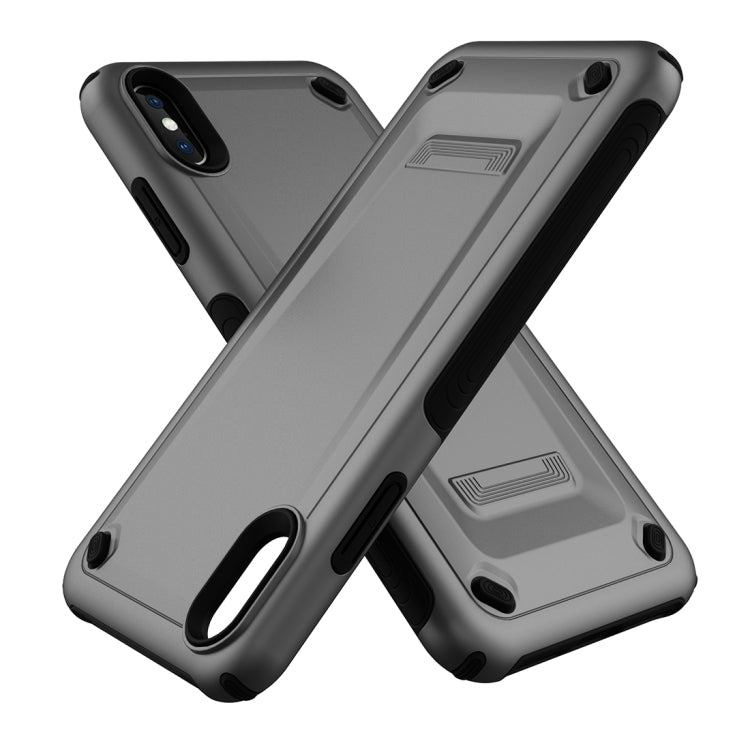 For iPhone XS Max Ultra-thin TPU+PC Mechanic Shockproof Protective Case