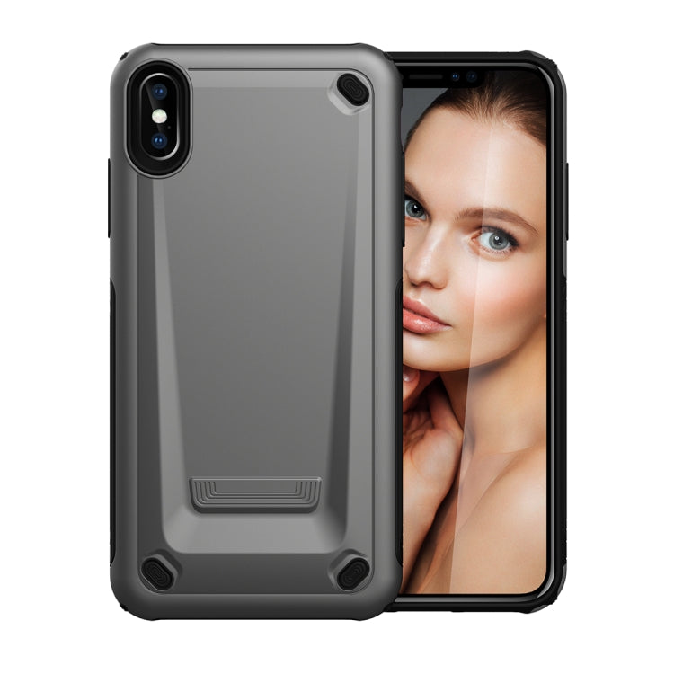For iPhone XS Max Ultra-thin TPU+PC Mechanic Shockproof Protective Case