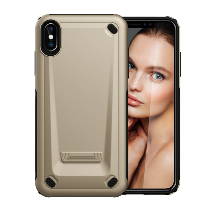 For iPhone XS Max Ultra-thin TPU+PC Mechanic Shockproof Protective Case