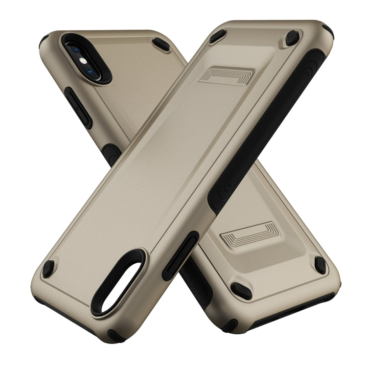 For iPhone XS Max Ultra-thin TPU+PC Mechanic Shockproof Protective Case