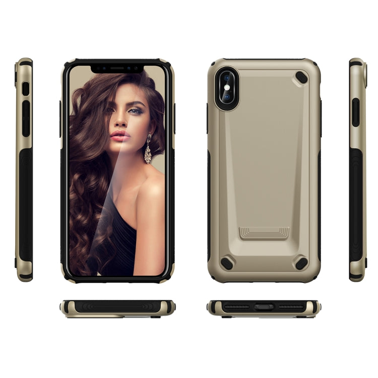 For iPhone XS Max Ultra-thin TPU+PC Mechanic Shockproof Protective Case