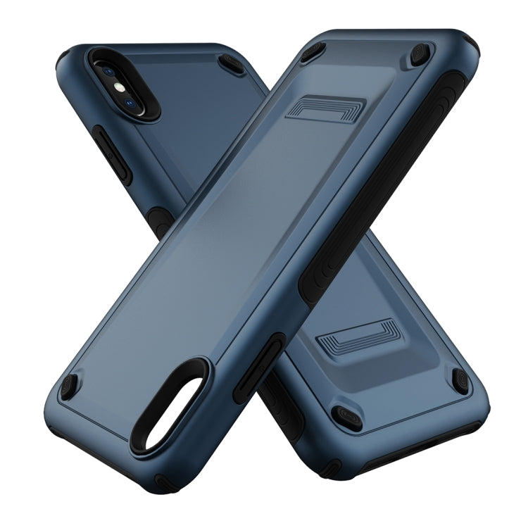 For iPhone XS Max Ultra-thin TPU+PC Mechanic Shockproof Protective Case
