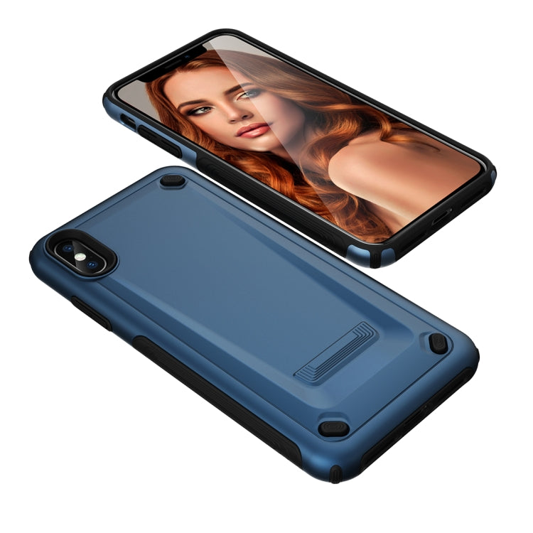 For iPhone XS Max Ultra-thin TPU+PC Mechanic Shockproof Protective Case