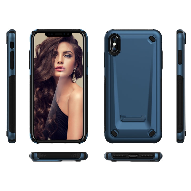 For iPhone XS Max Ultra-thin TPU+PC Mechanic Shockproof Protective Case