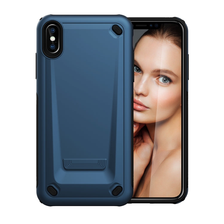 For iPhone XS Max Ultra-thin TPU+PC Mechanic Shockproof Protective Case