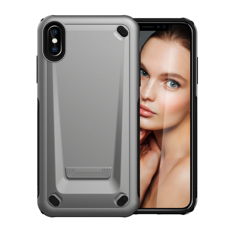 For iPhone XS Max Ultra-thin TPU+PC Mechanic Shockproof Protective Case