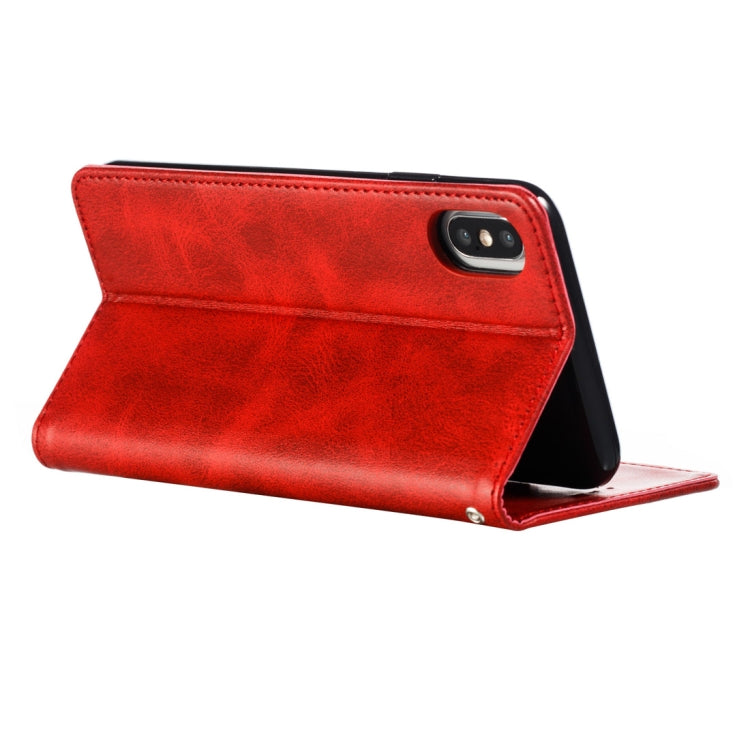 For iPhone XS Max Calf Texture Zipper Magnetic Horizontal Flip Leather Case with Wallet & Holder & Card Slots