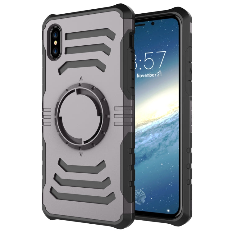 For iPhone XR Sharp Sword Pattern Case with Armlet