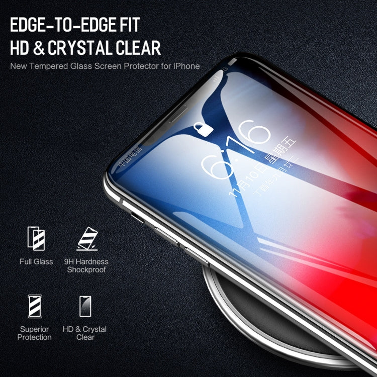 For iPhone 11 / XR ROCK 0.26mm 9H 6D Curved Surface Anti Blue-ray HD Full Screen Tempered Glass Film