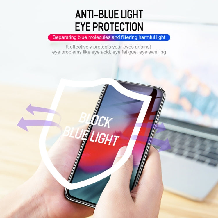 For iPhone 11 / XR ROCK 0.26mm 9H 6D Curved Surface Anti Blue-ray HD Full Screen Tempered Glass Film