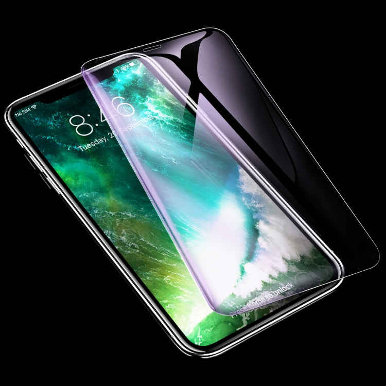 For iPhone 11 / XR ROCK 0.26mm 9H 6D Curved Surface Anti Blue-ray HD Full Screen Tempered Glass Film