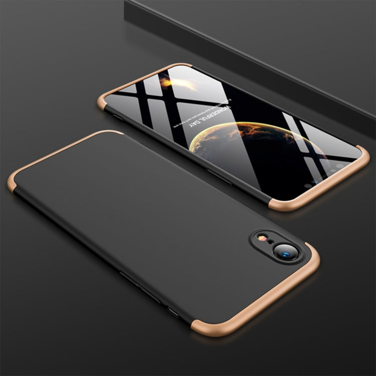 For iPhone XR GKK Three Stage Splicing Full Coverage PC Case