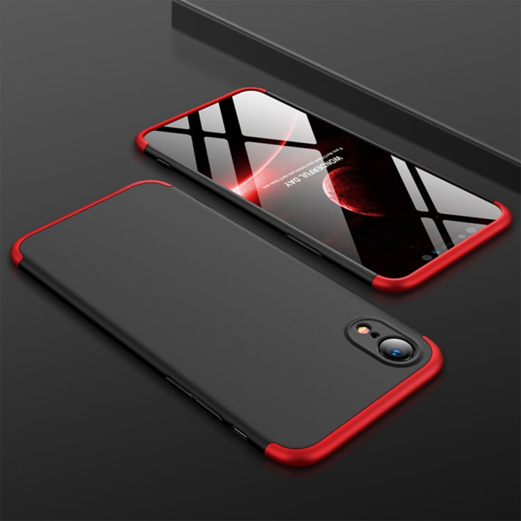 For iPhone XR GKK Three Stage Splicing Full Coverage PC Case