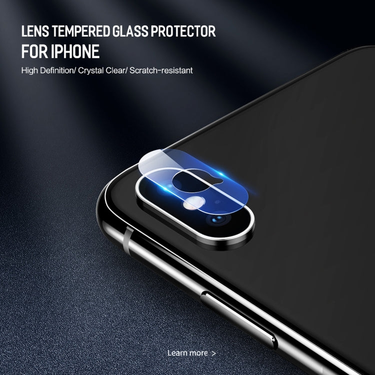 For iPhone XR 2pcs ROCK 0.15mm Rear Camera Lens Soft Tempered Glass Film