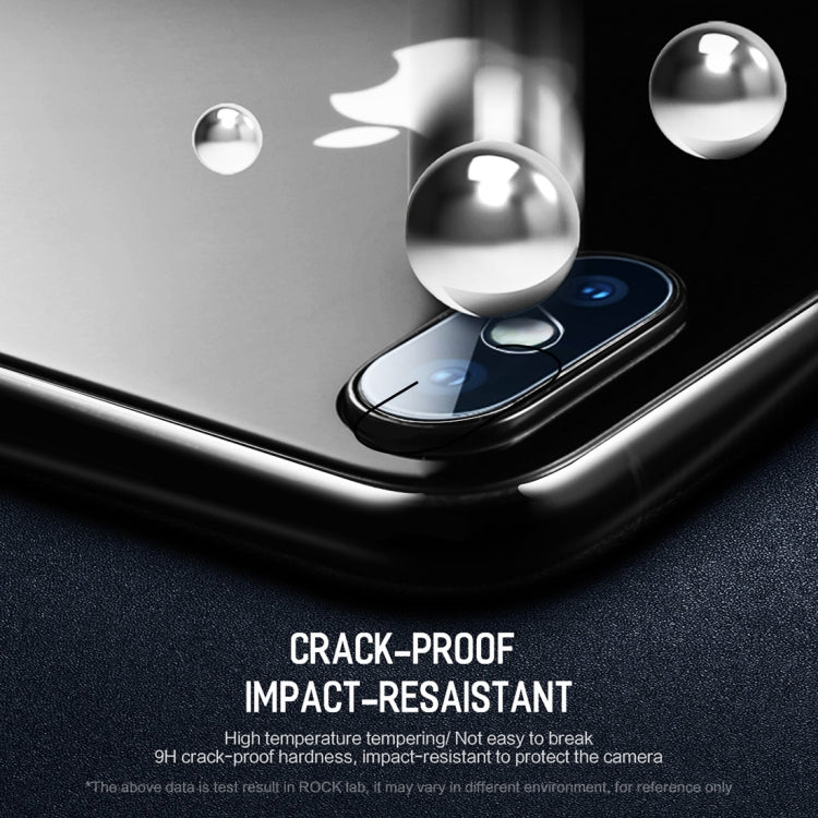 For iPhone XR 2pcs ROCK 0.15mm Rear Camera Lens Soft Tempered Glass Film