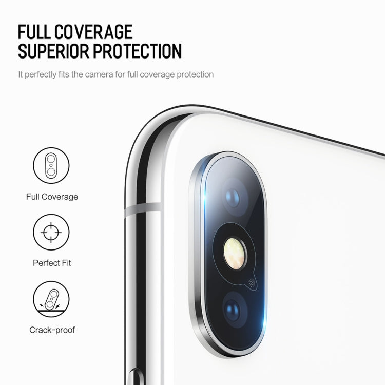 For iPhone XR 2pcs ROCK 0.15mm Rear Camera Lens Soft Tempered Glass Film