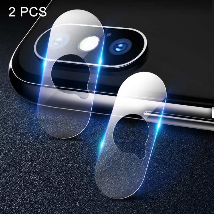 For iPhone XR 2pcs ROCK 0.15mm Rear Camera Lens Soft Tempered Glass Film