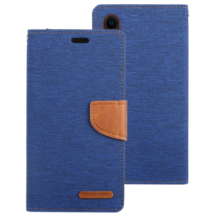 For iPhone XR GOOSPERY CANVAS DIARY Denim Texture Horizontal Flip Leather Case with Holder & Card Slots & Wallet