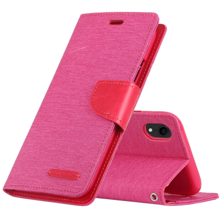 For iPhone XR GOOSPERY CANVAS DIARY Denim Texture Horizontal Flip Leather Case with Holder & Card Slots & Wallet